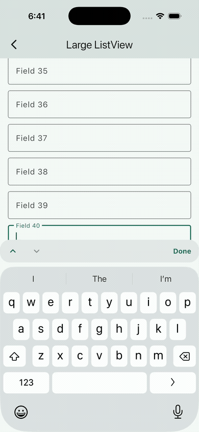 Large ListView scroll