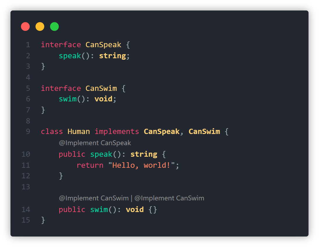 Implementing Multiple Interfaces