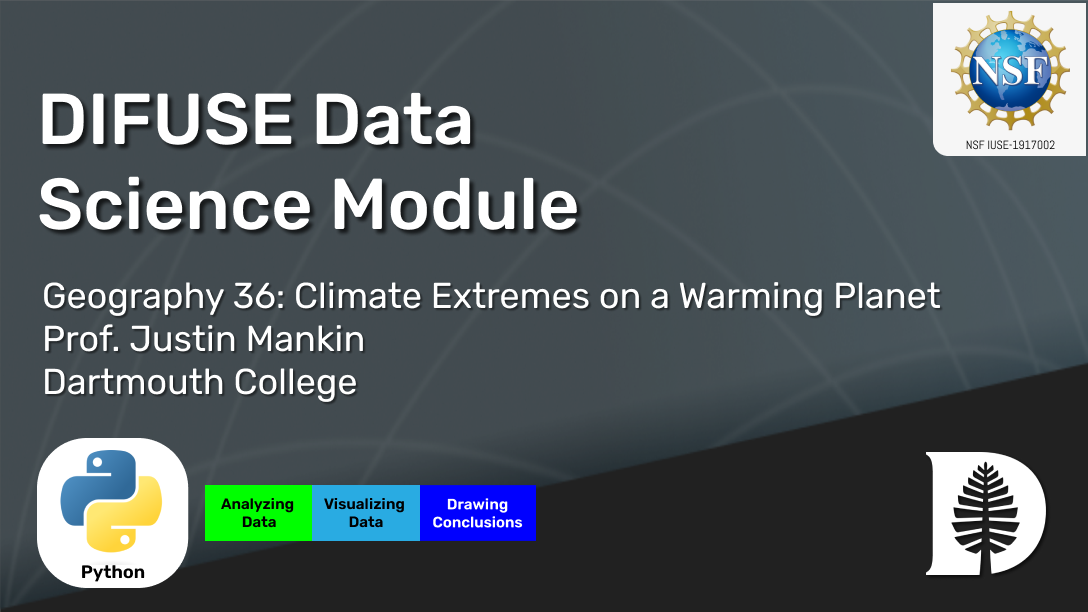 Extreme Climate Events DIFUSE Module Funded by NSF IUSE1917002