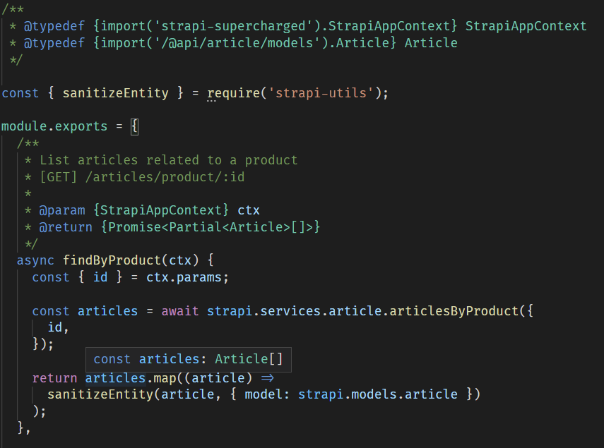 Predict all types from internal and custom methods