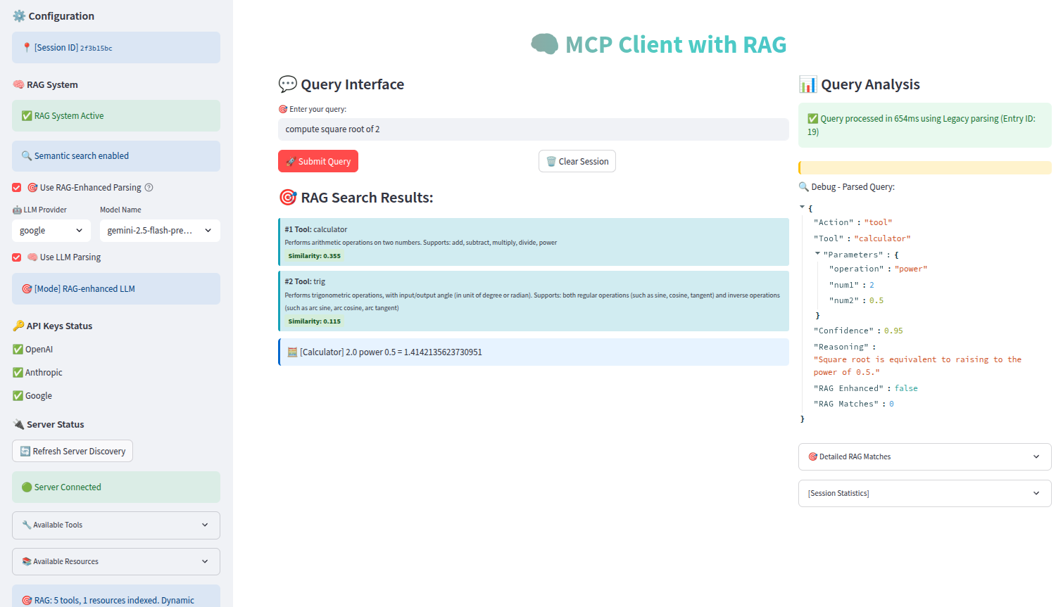 RAG MCP UI