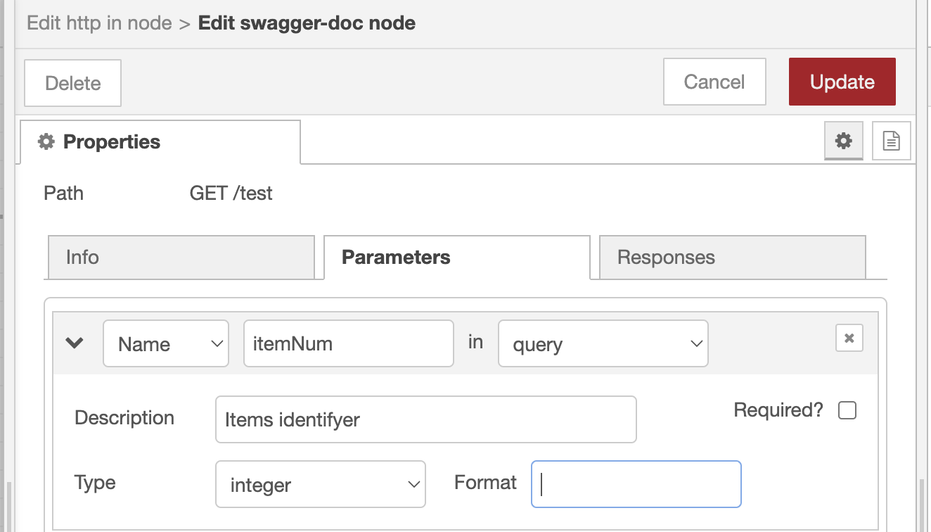 Parameters Tab