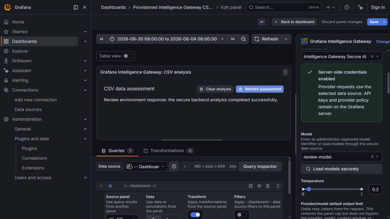 Secure data source, model, and generation controls