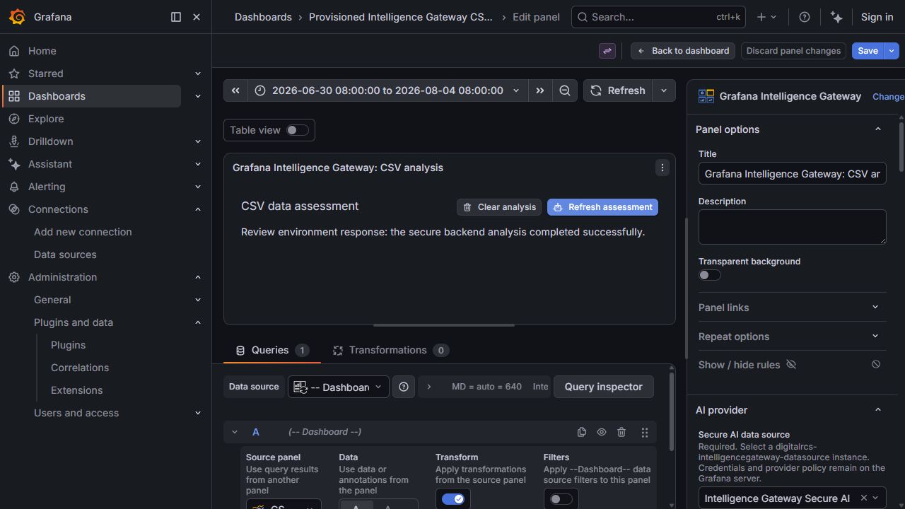 Completed secure-backend analysis and runtime controls