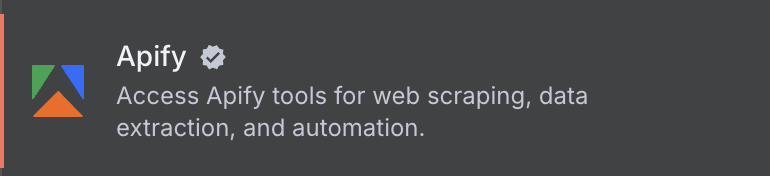 Apify Node Description