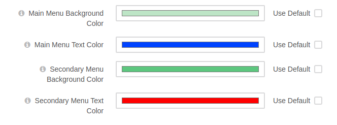 Menu Colors