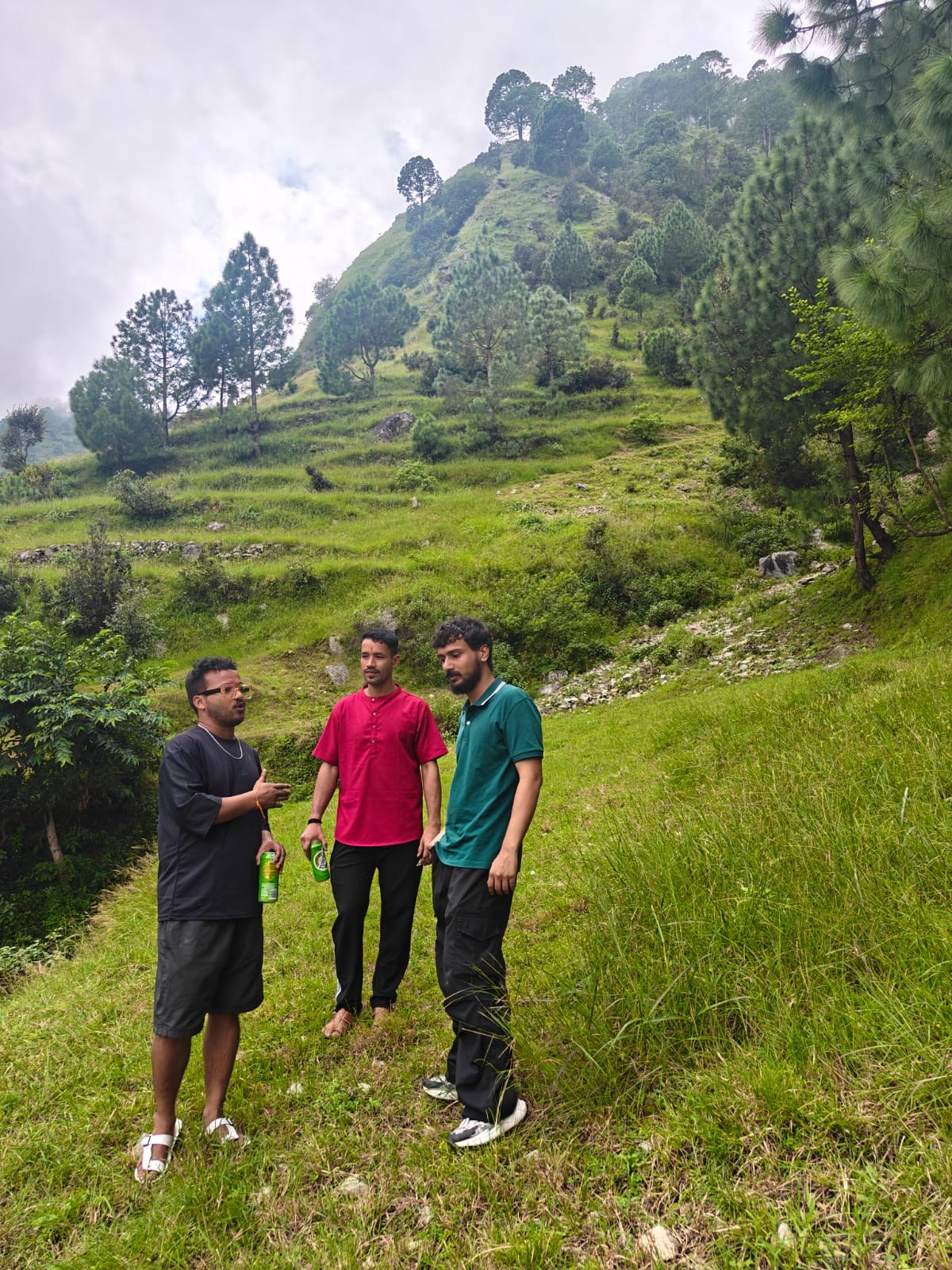 People exploring the trails around Machhor