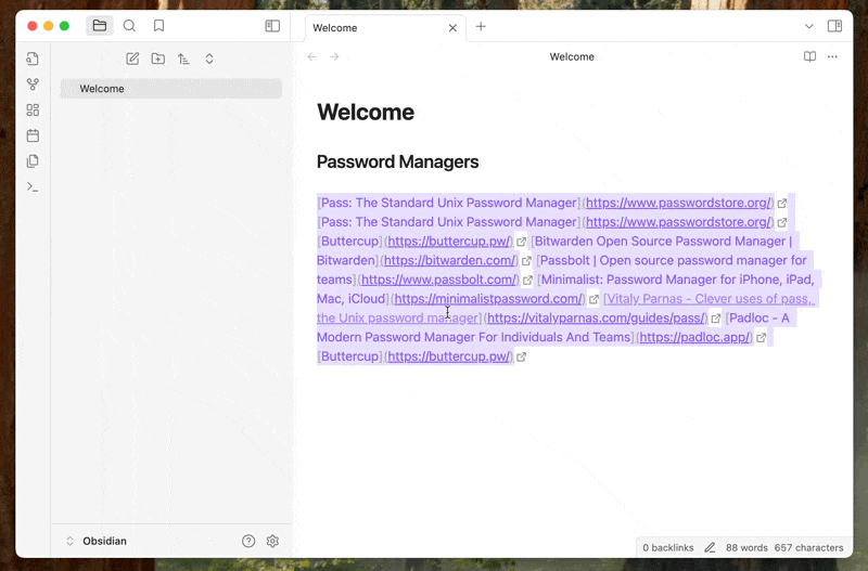 Pasting and formatting