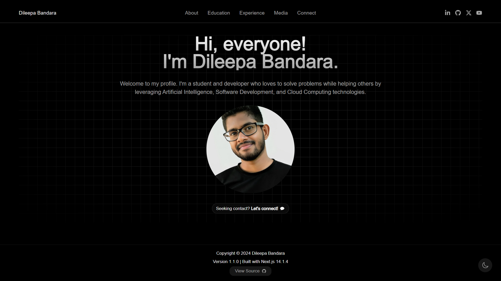 Screenshot of dileepa.dev