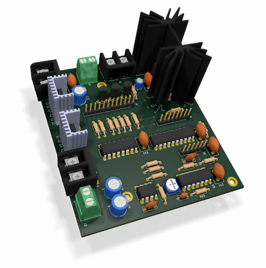 3D view of the controller PCB