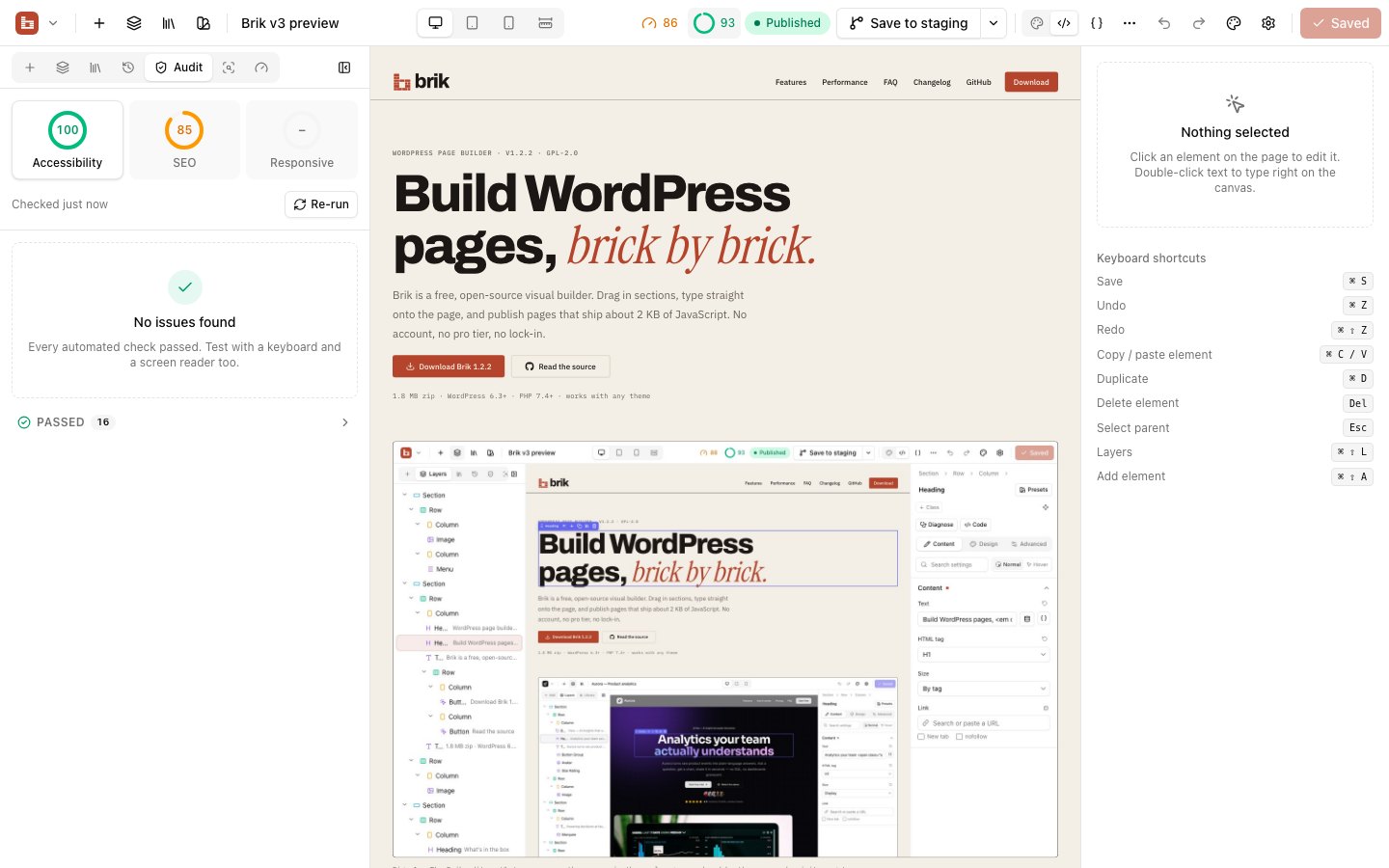 Accessibility, SEO and responsive audit