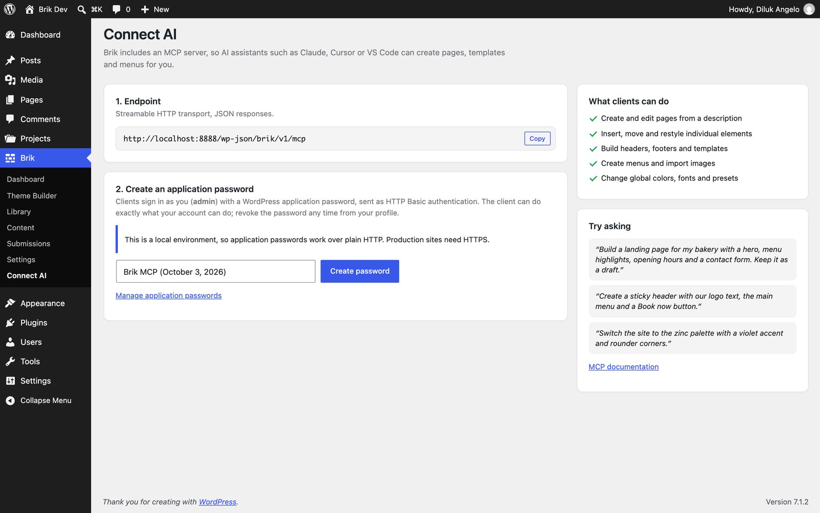Connect AI screen