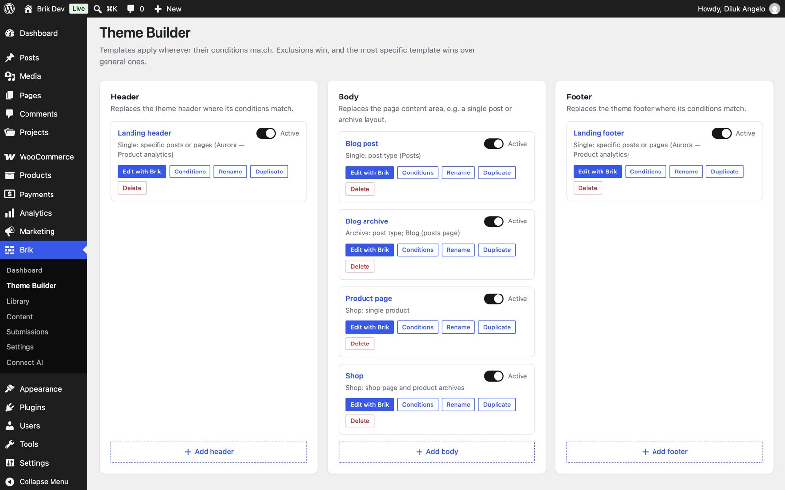 Theme builder