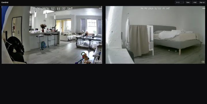 CamGrid — multiview grid of live camera tiles