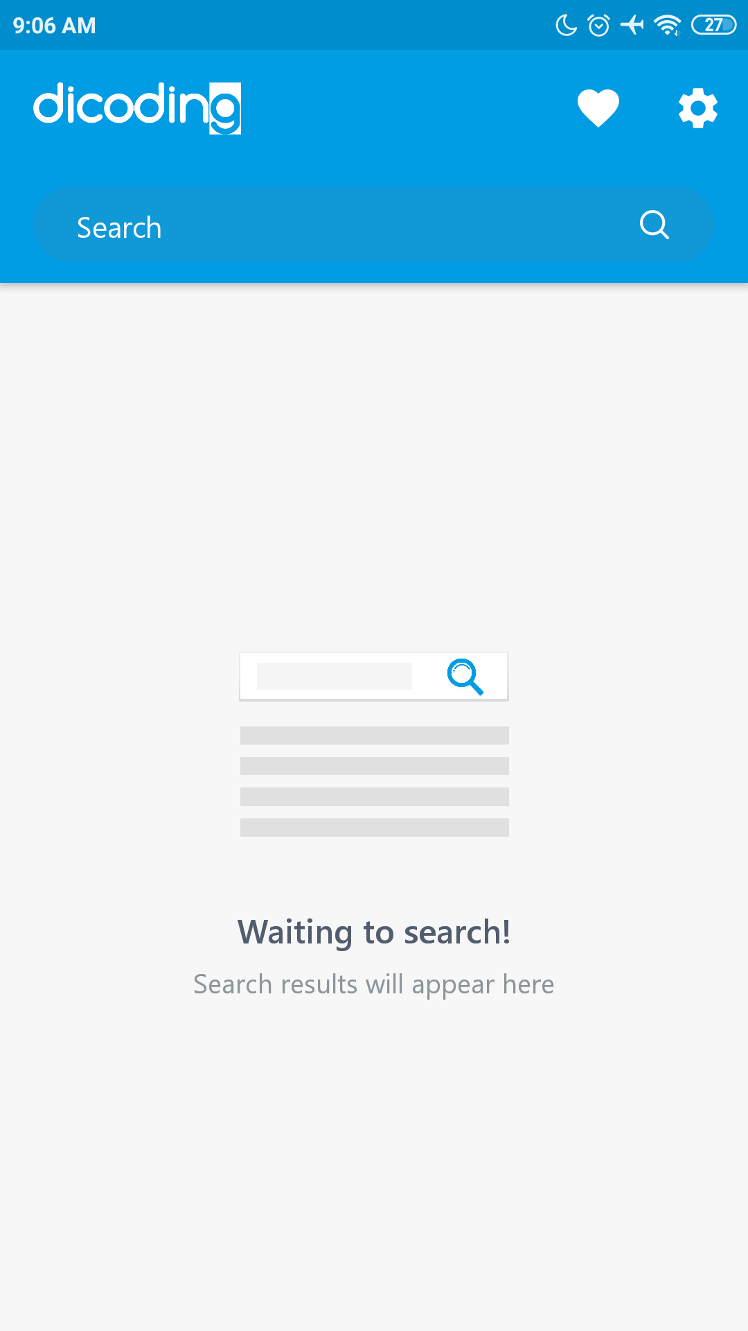 Search Screen Waiting