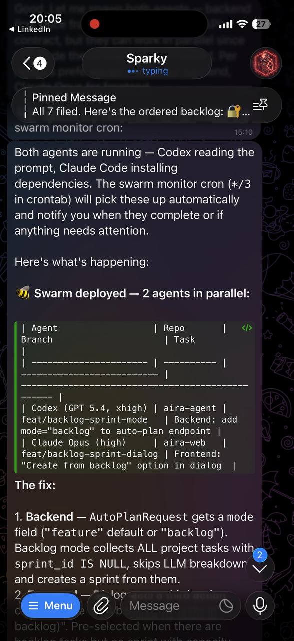 Swarm deployment — 2 agents spawned in parallel