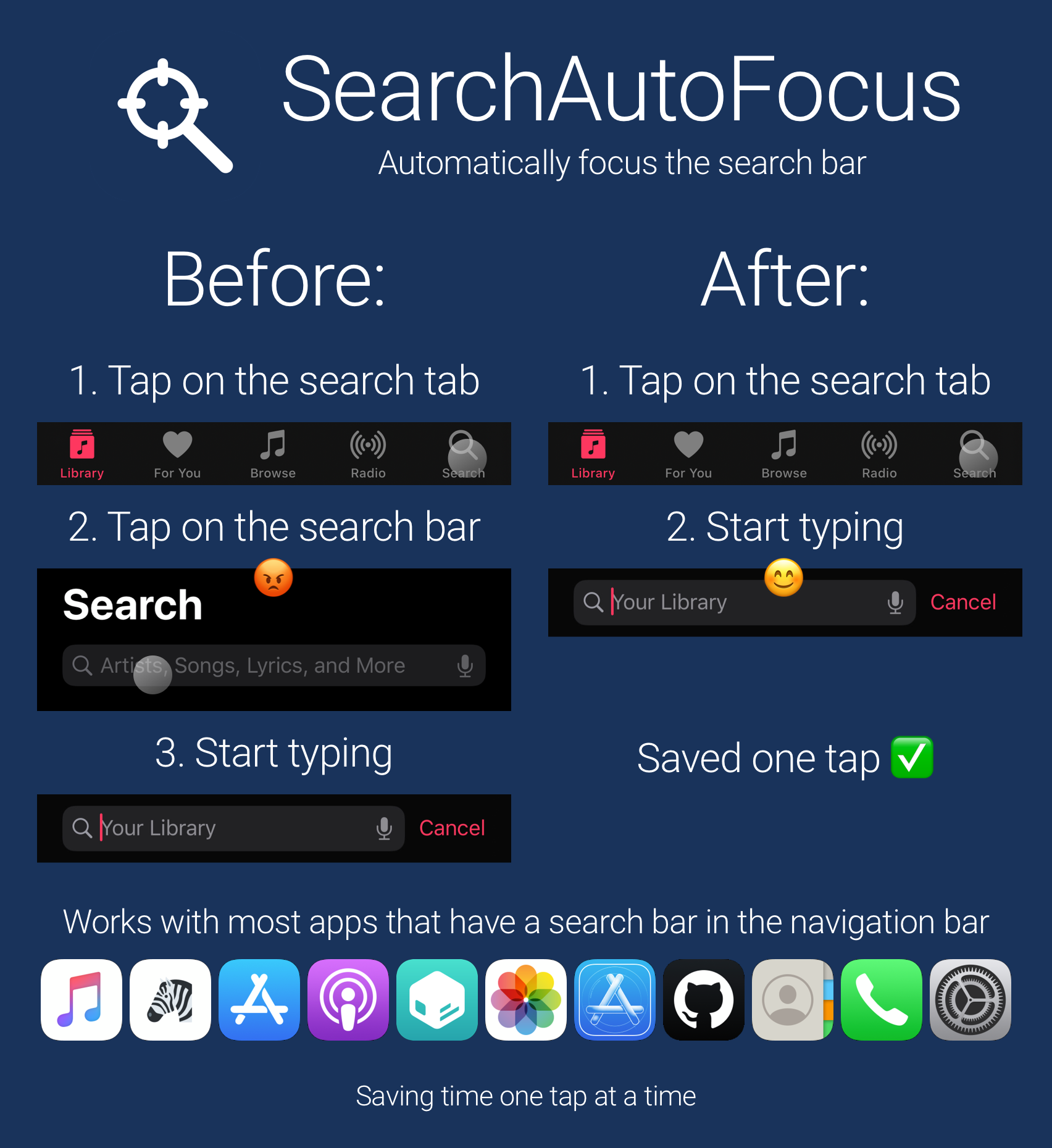 SearchAutoFocus — Automatically focus the search bar