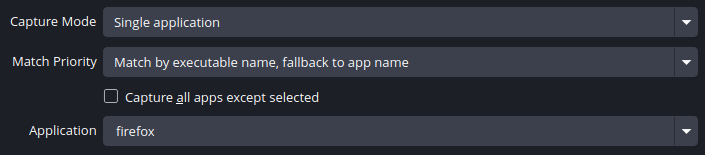 App capture properties