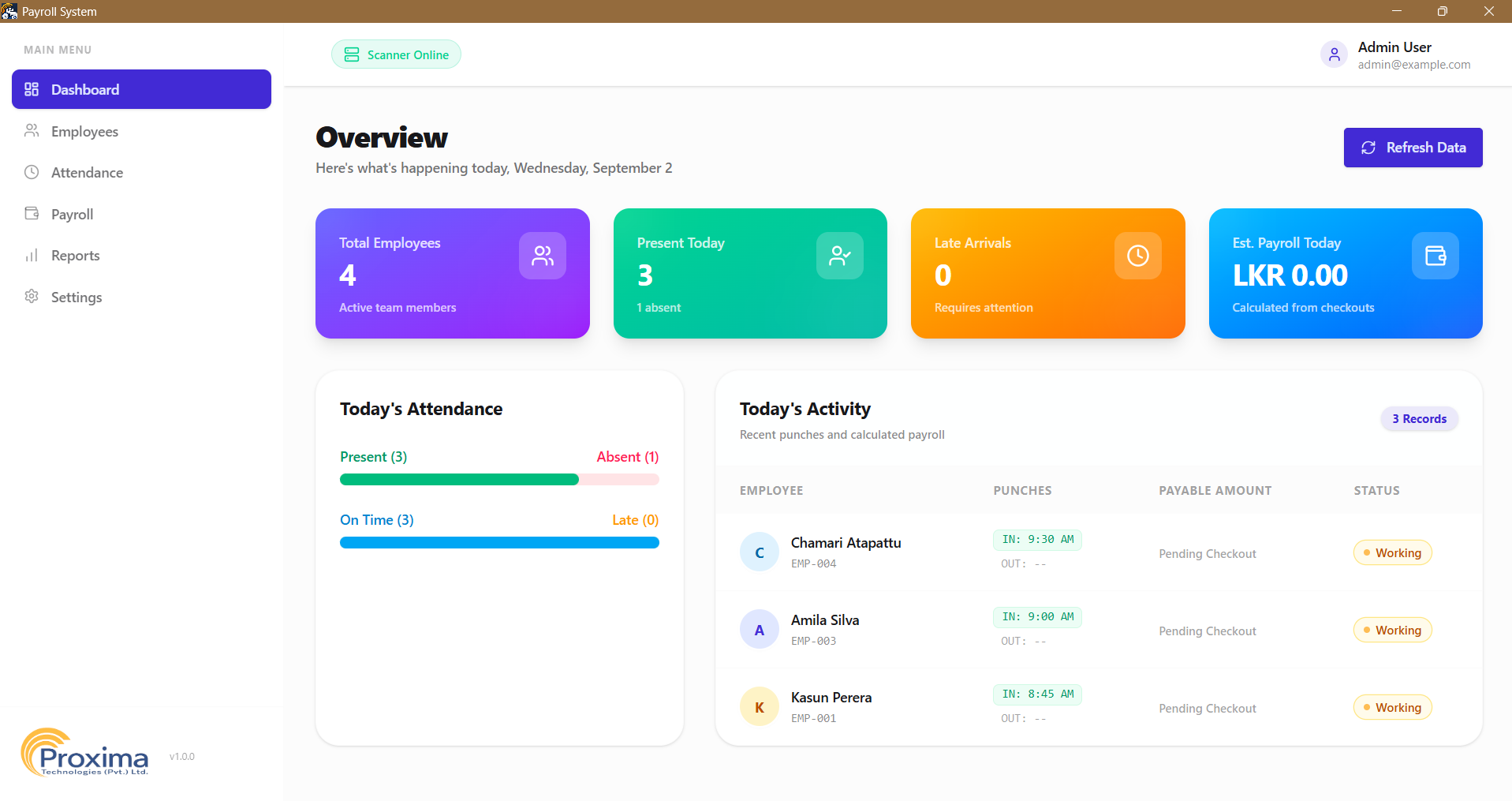 Employee Payroll & Attendance System