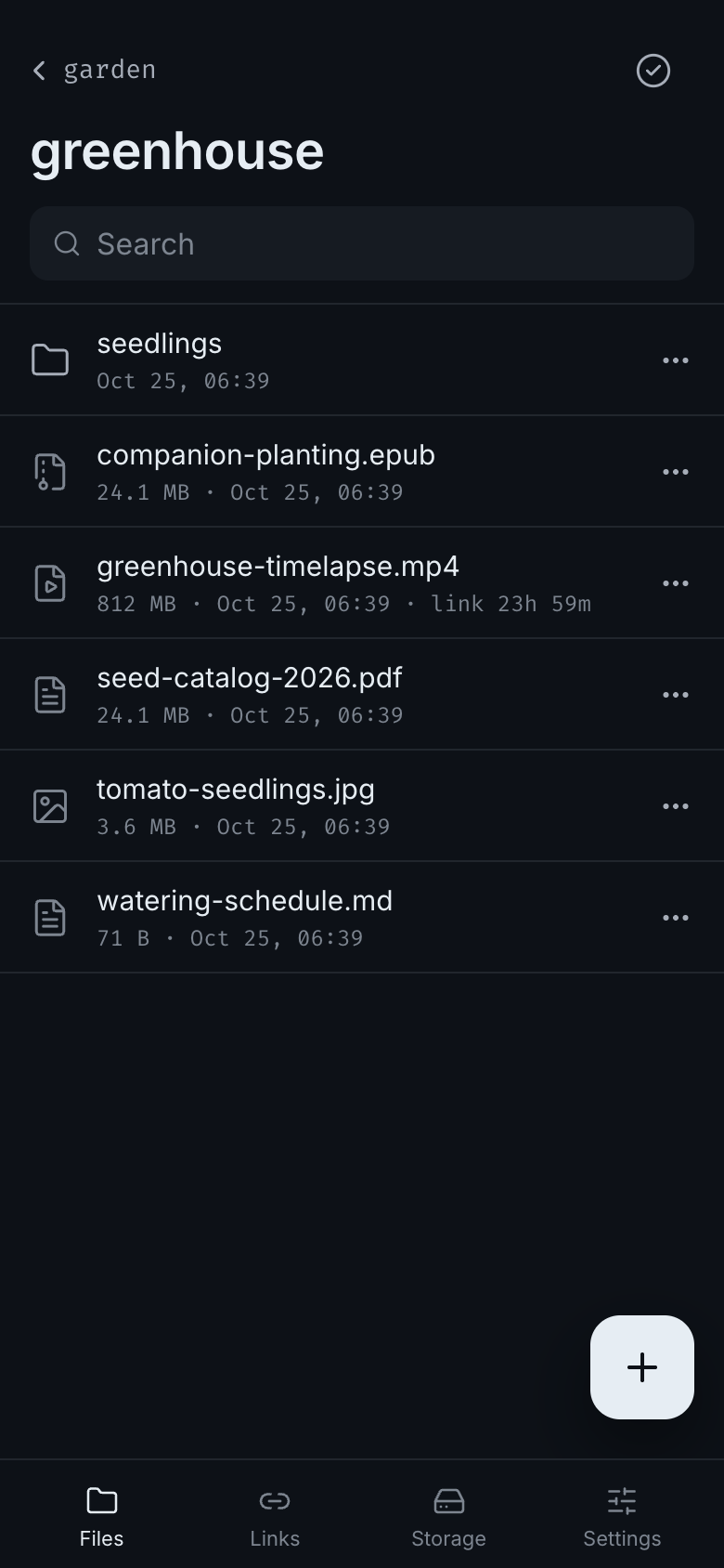 Files on a phone