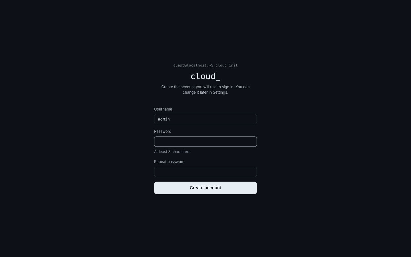 First start