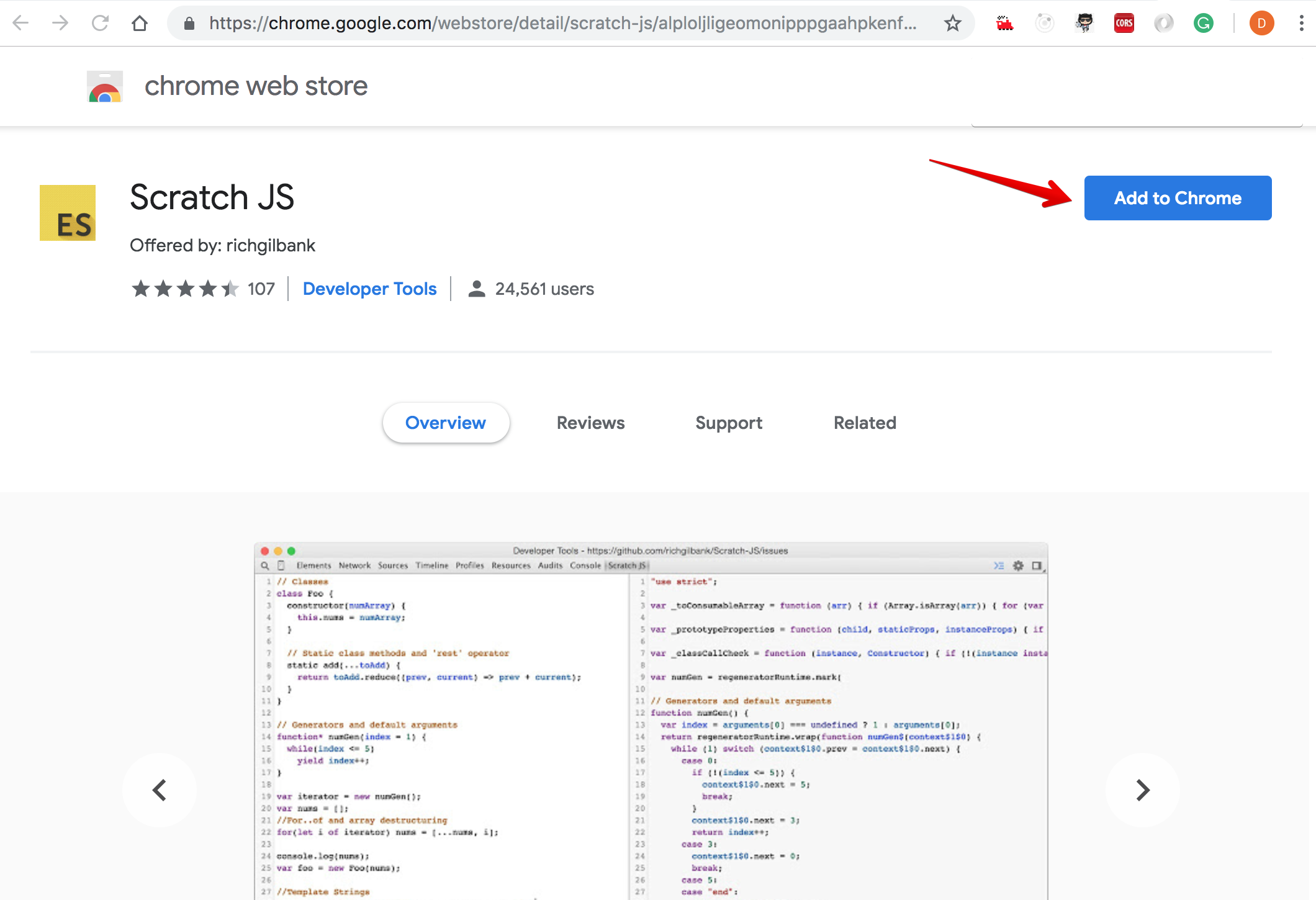 Google search scratchjs