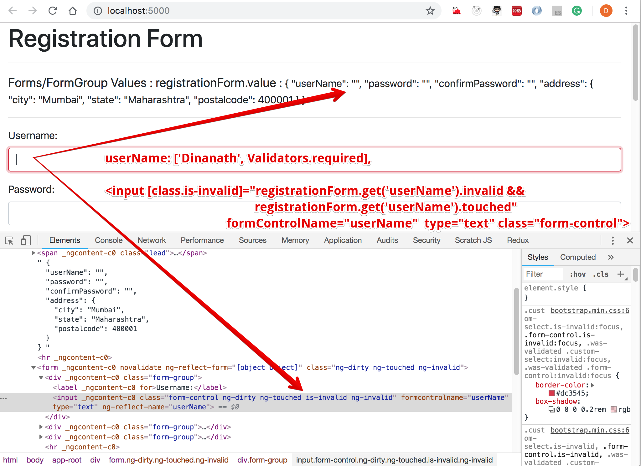 Reactive Form - Validators.required