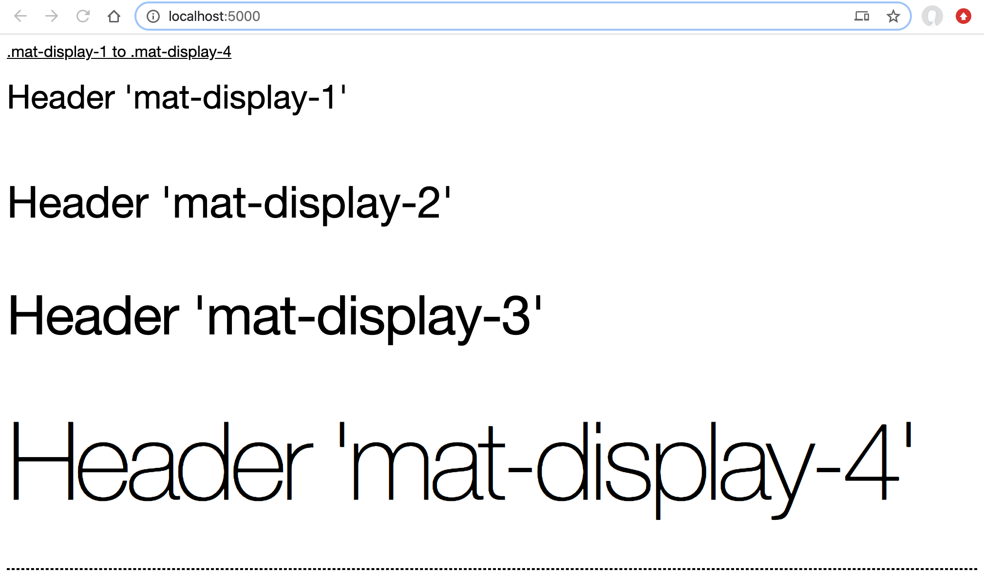 Angular Material - mat-display classes