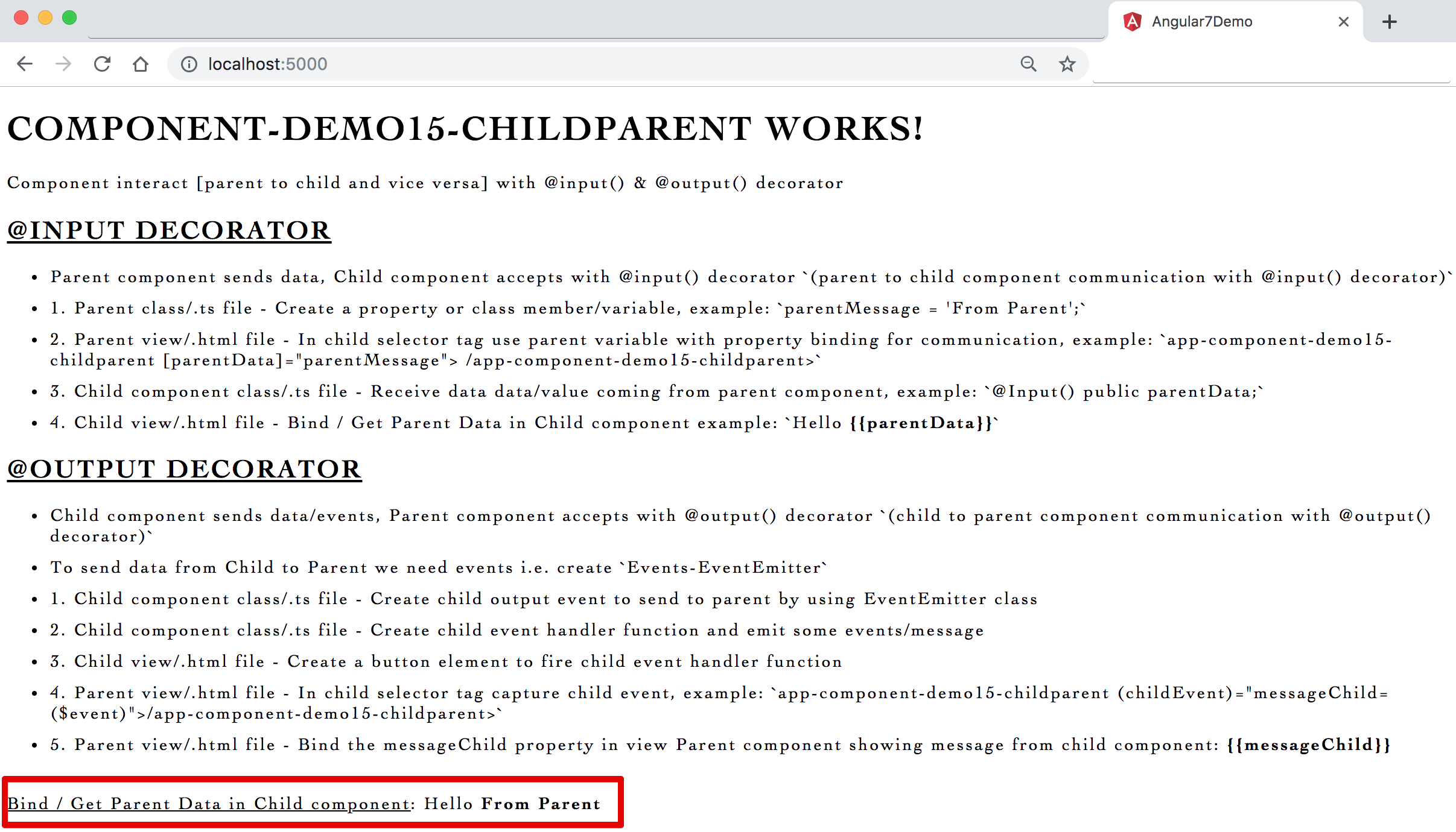 Image - Output - component communication parent to child with input decorator