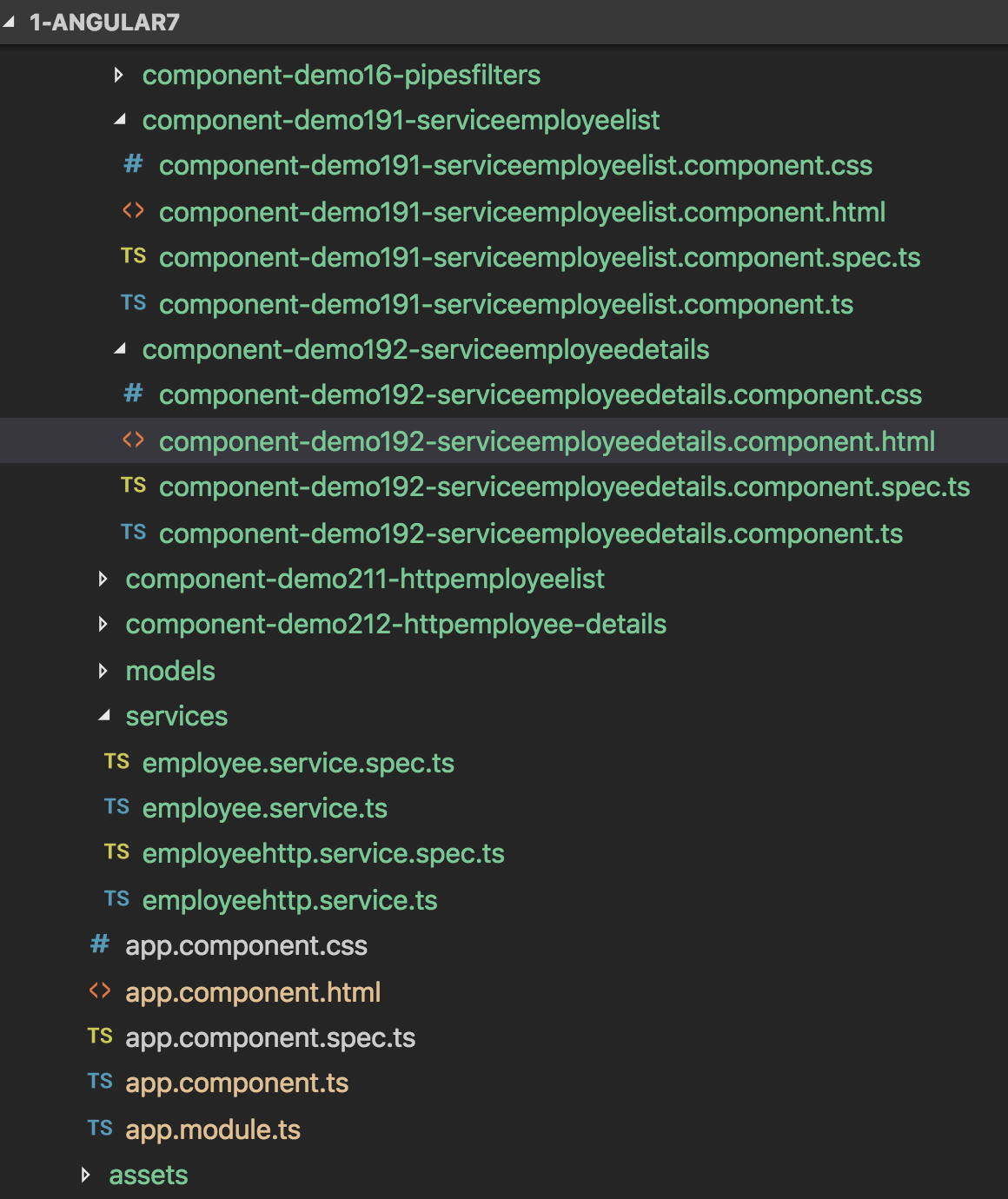 Image - Output - services and component folder structure