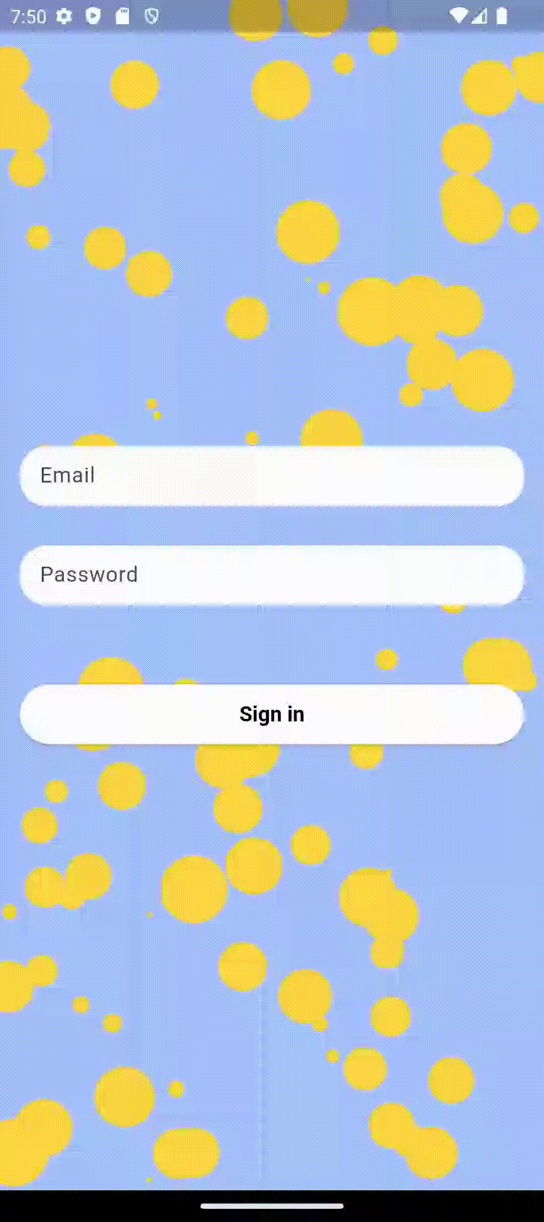 Colorful animated bubbles floating in the background