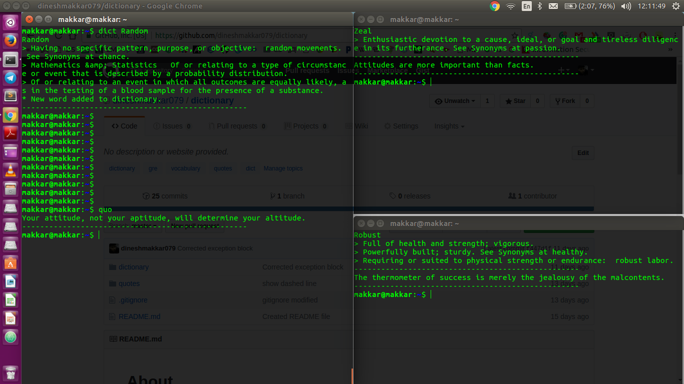 GitHub - dineshmakkar079/dictionary: Works as a quick local dictionary ...