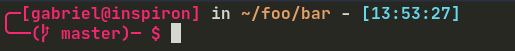 Image of the theme with git branch red