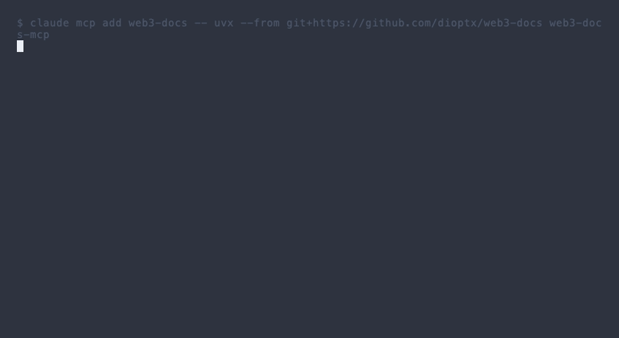 web3-docs MCP demo