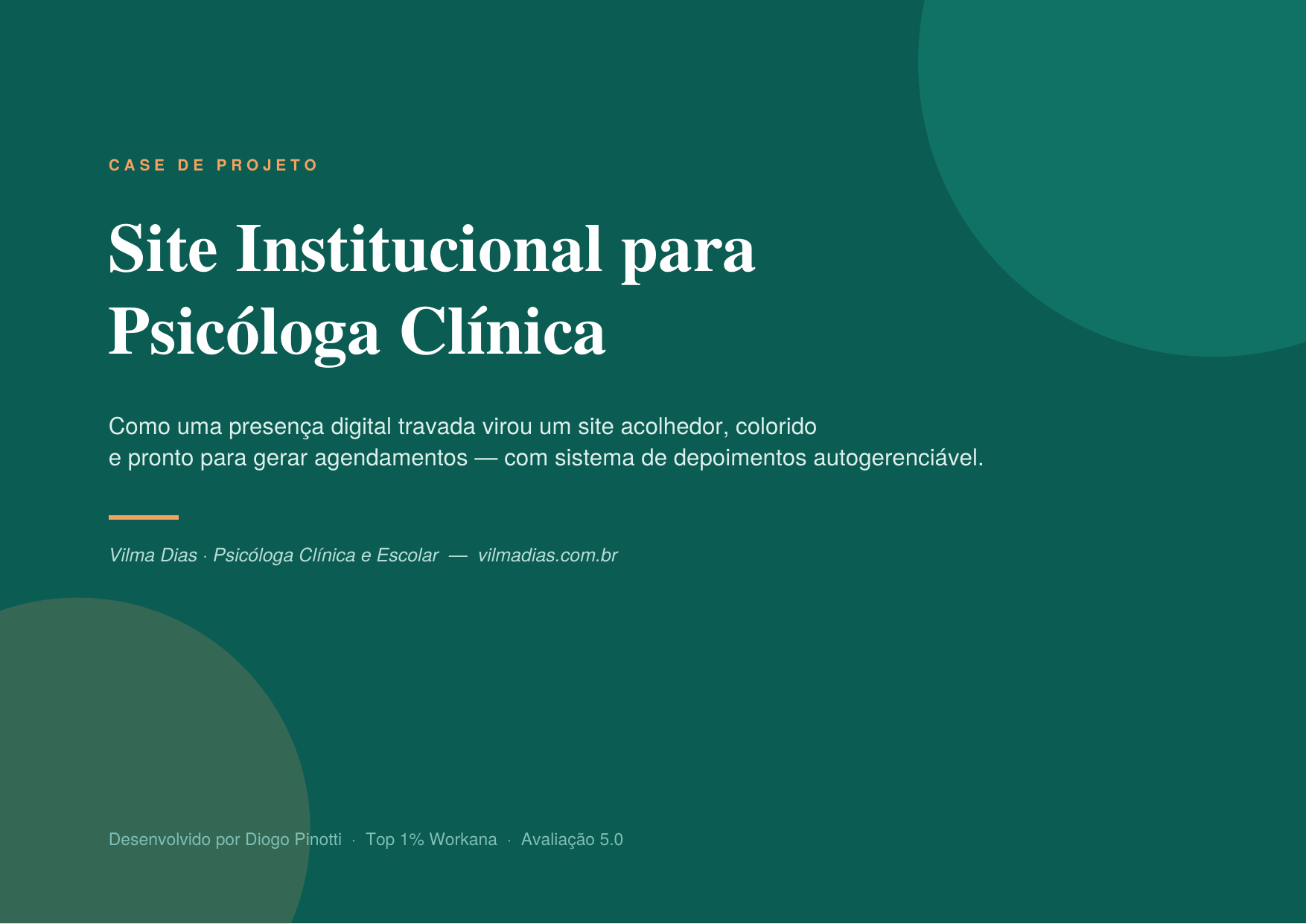 Site Institucional — Psicóloga Clínica e Escolar