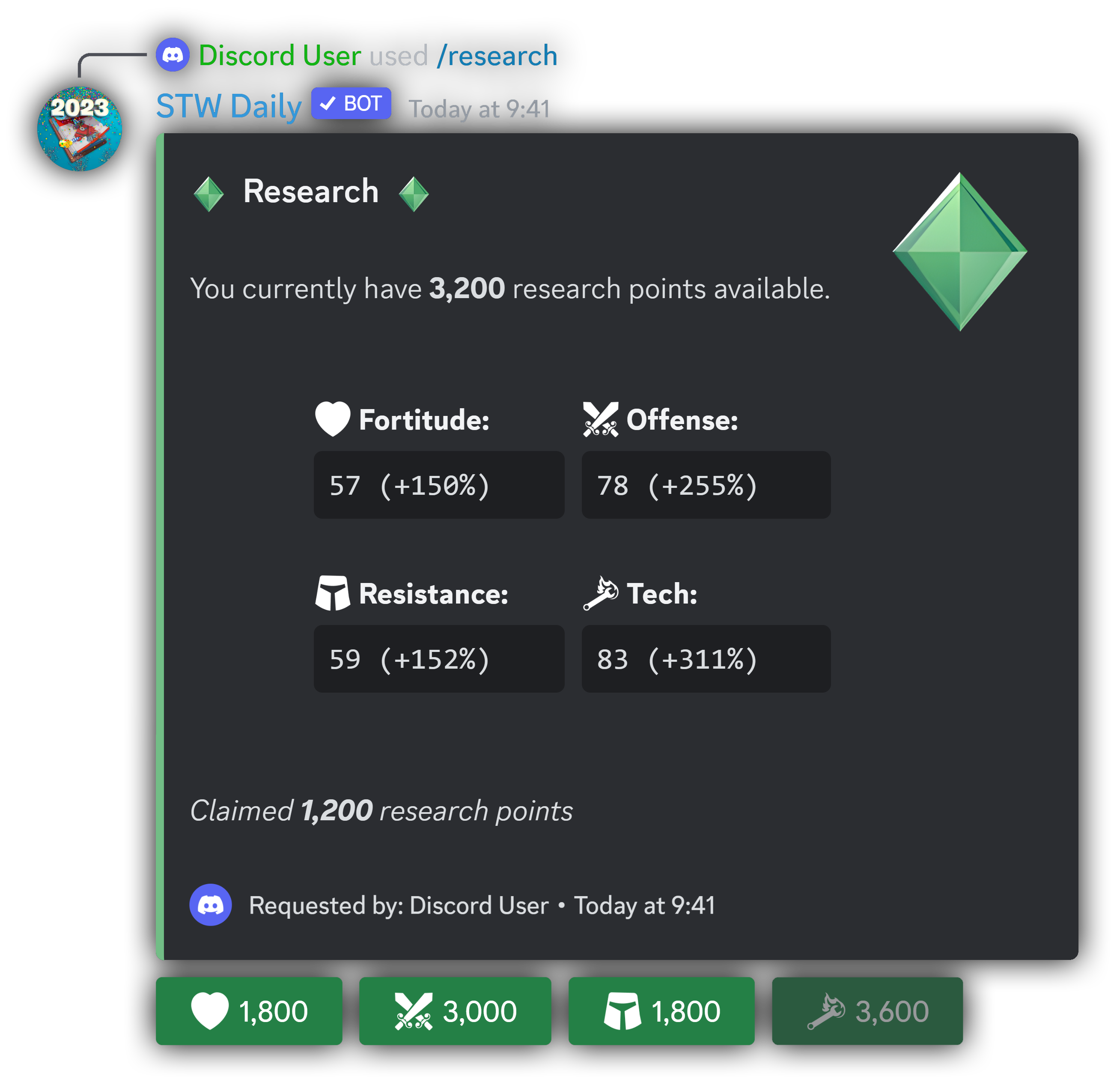 Research command example