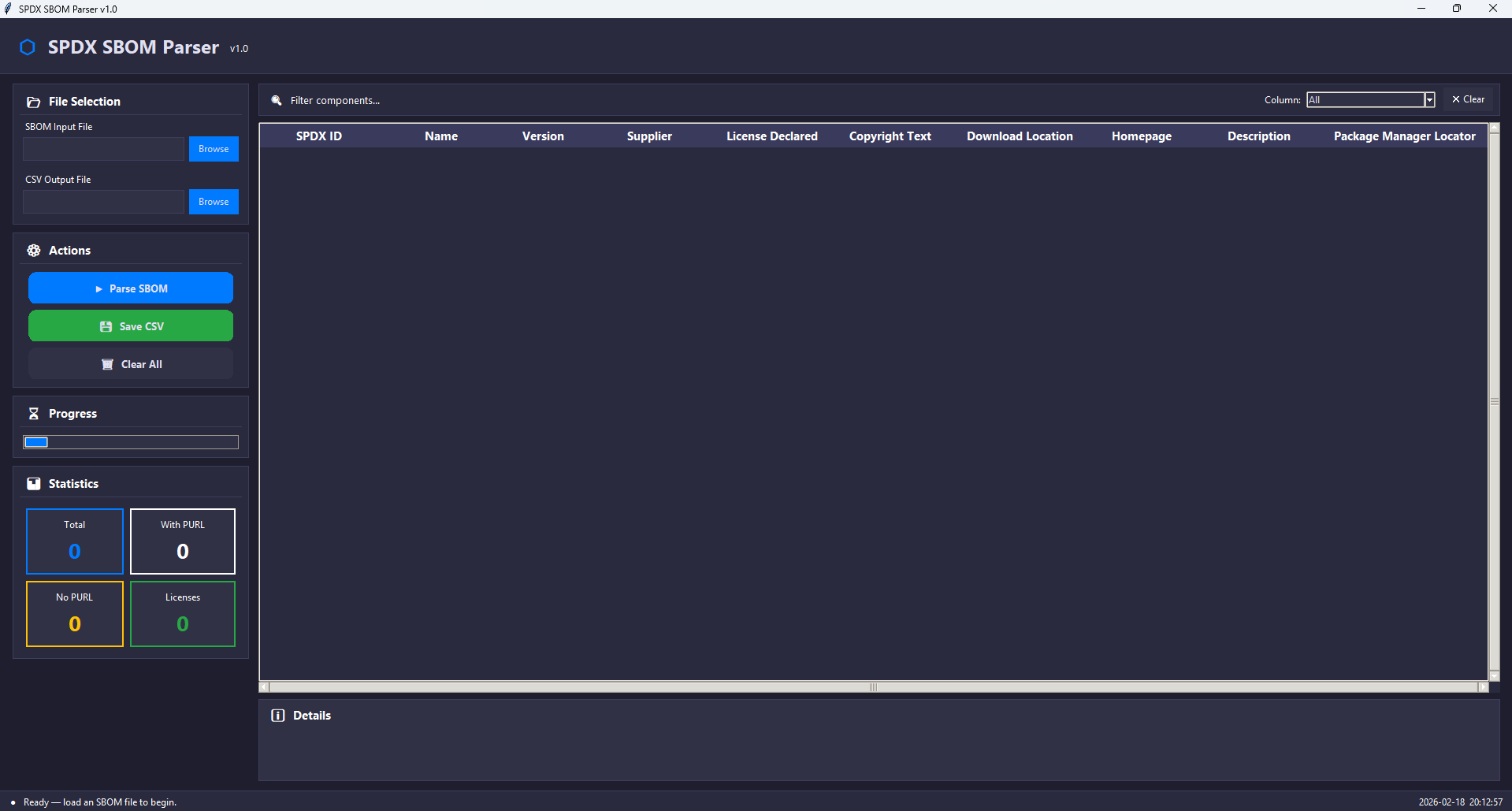 SBOM Parser GUI Interface
