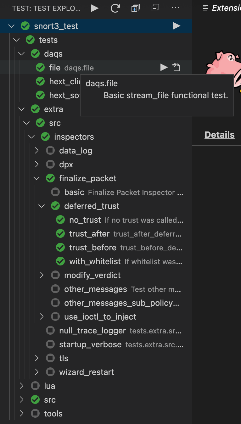 The snort3 test suite