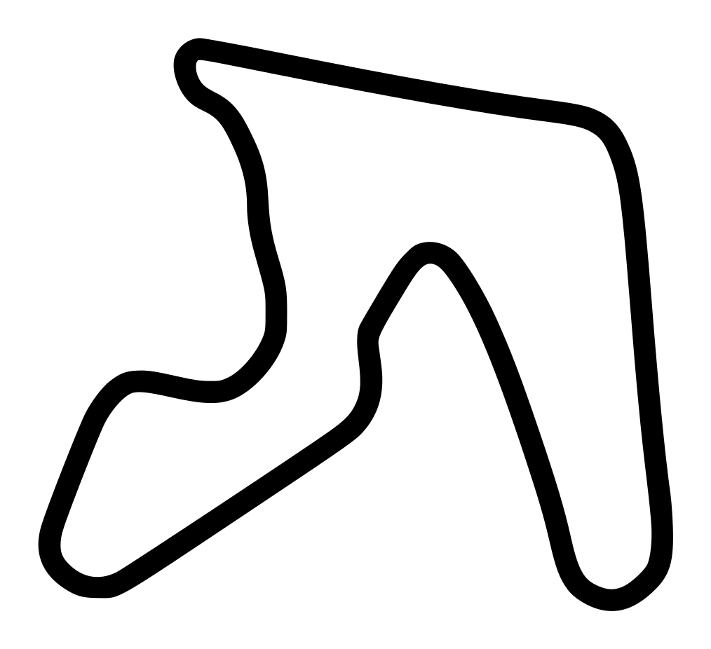 Hallett Motor Racing Circuit track outline