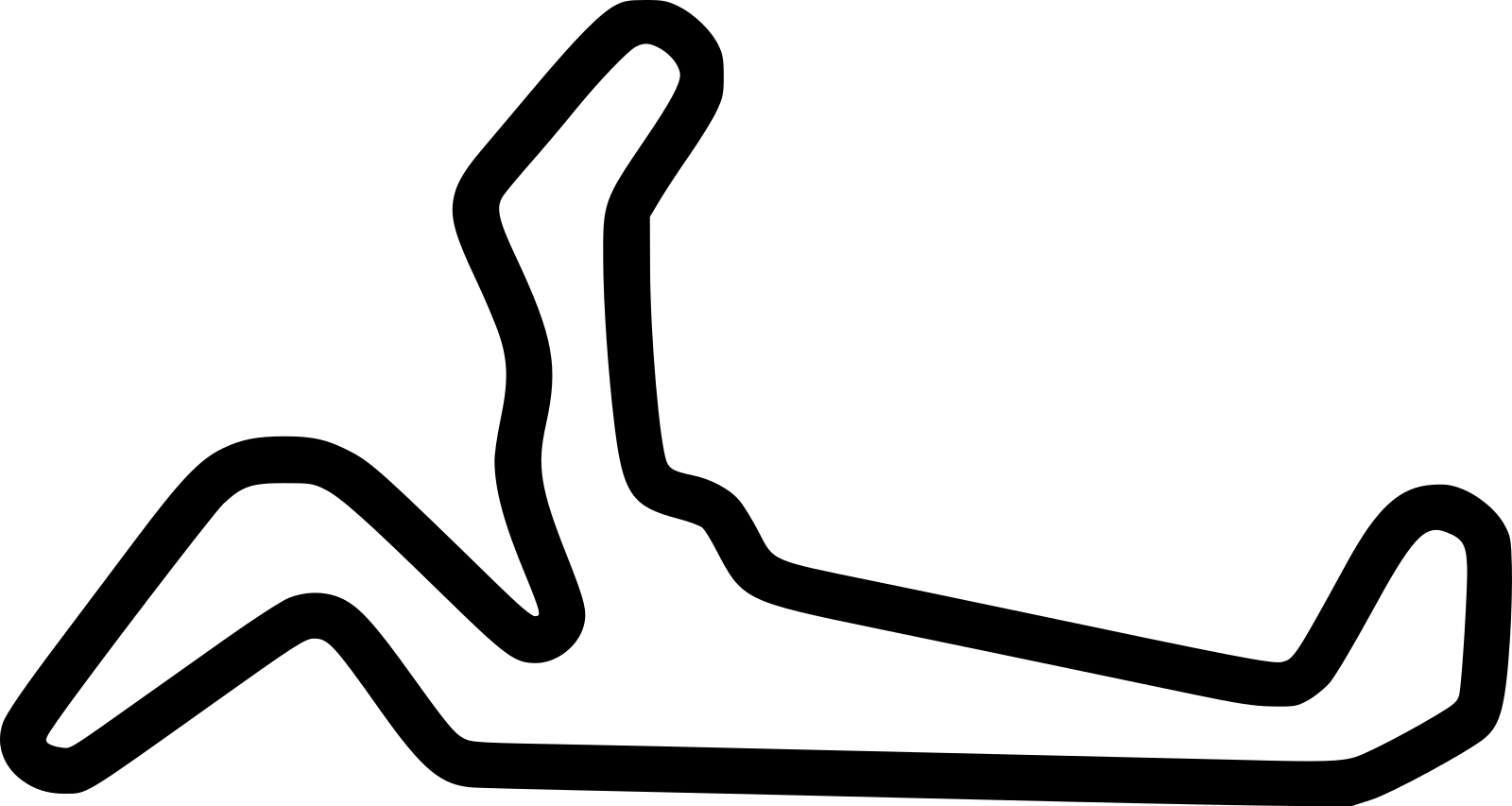 High Plains Raceway full course track outline