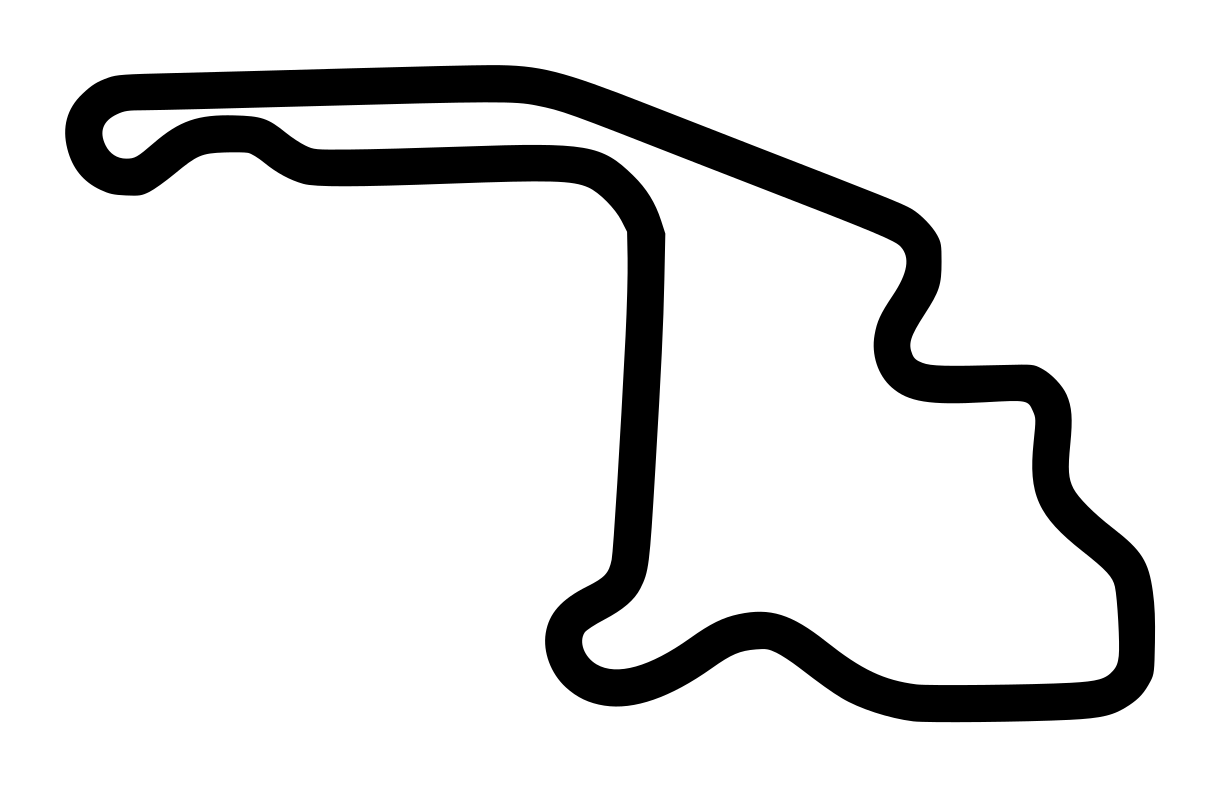 Mid-Ohio Sports Car Course chicane configuration track outline