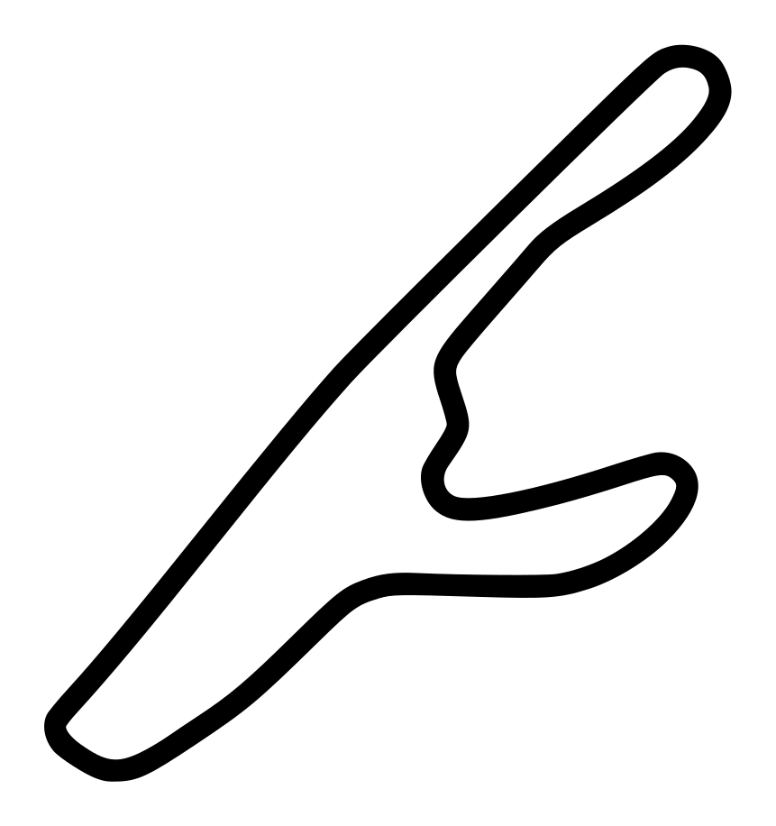 Virginia International Raceway south course track outline