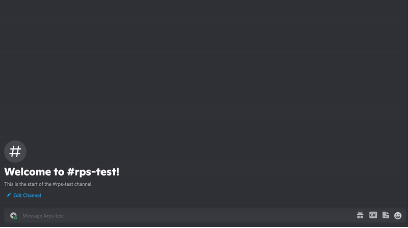 A Discord app responding to a slash command in a channel