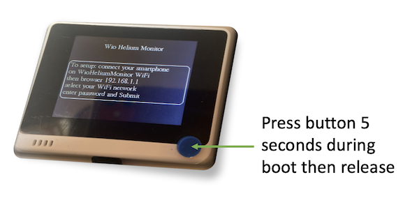 Wio Helium Monitor Setup