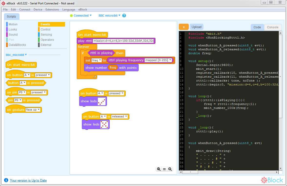 eBlock microbit