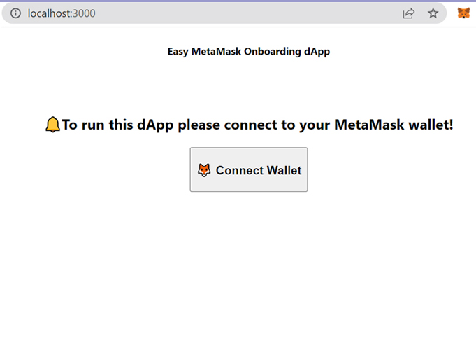 MetaMask is installed, but not connected to the dapp