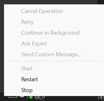 Status Bar Menu