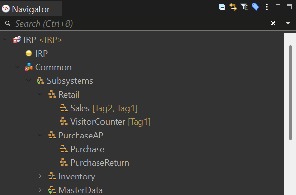 Navigator with Tags
