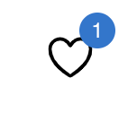 Wish List Icon component with badge