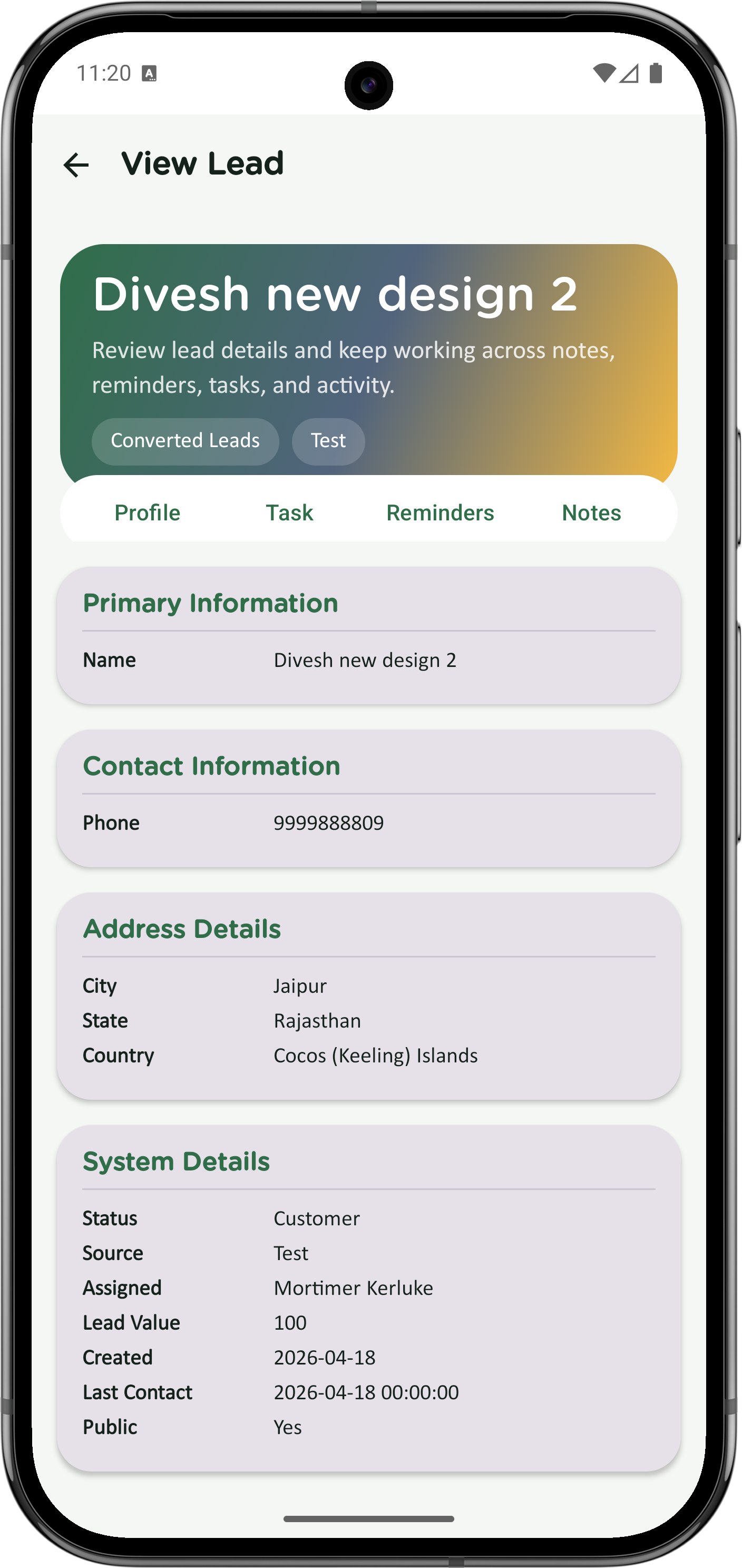 Perfex Android App (Lead Management App)